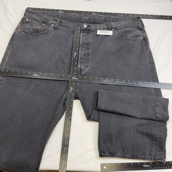 Levi's 501 Original Straight Leg Jeans Men 52x32 Black American Preppy Denim - Picture 9 of 10